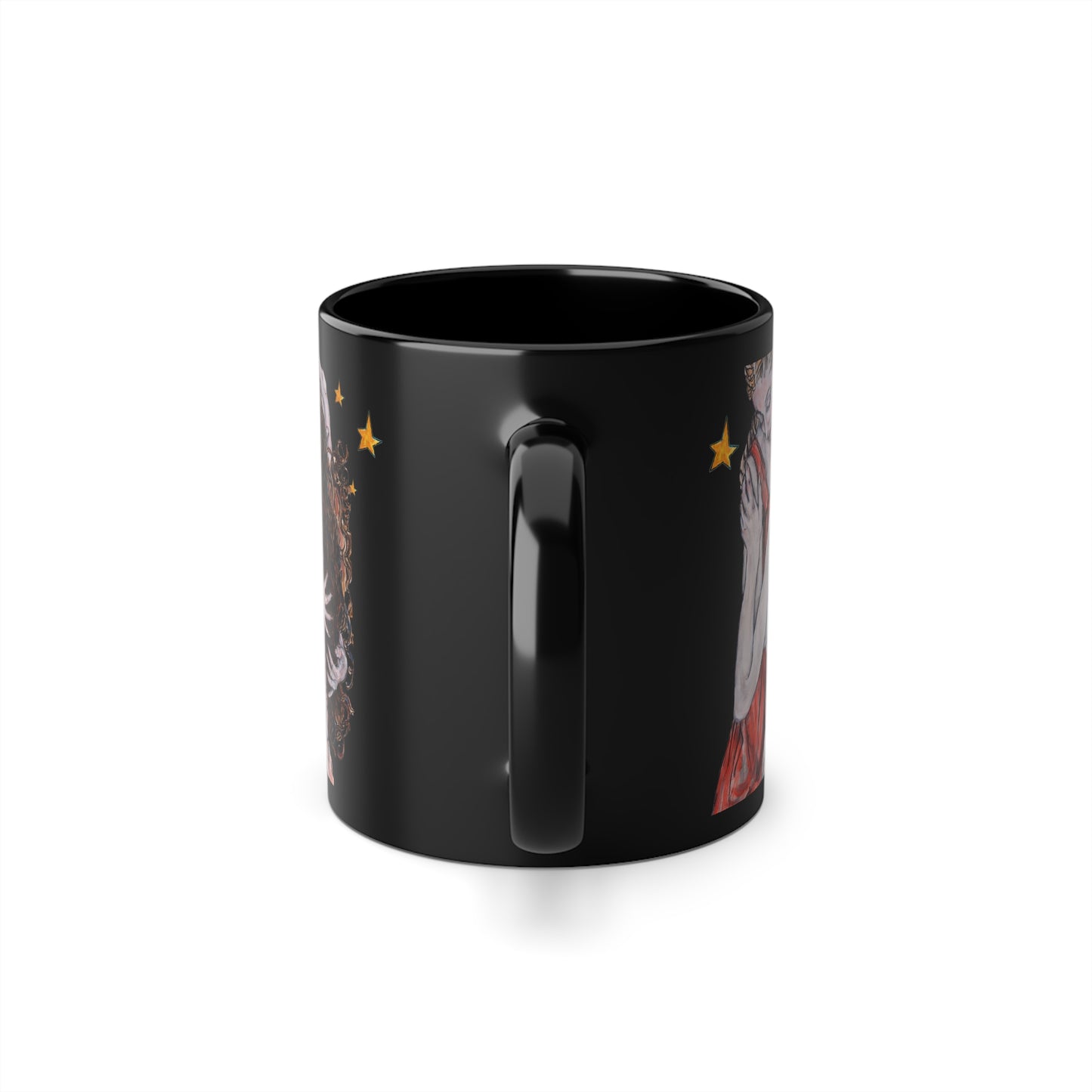 Black Coffee Cup, 11oz - Motiv:  Bei dir, Nachthimmel mit Sternen