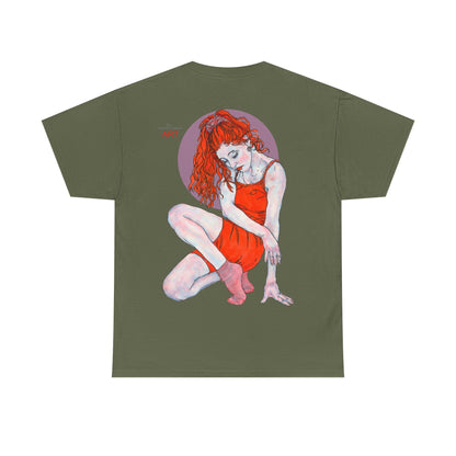 Unisex Heavy Cotton Tee - Motiv:  Front Julia, Ausschnitt & Rückseite Julia, H 49 cm, Aura, N-Label