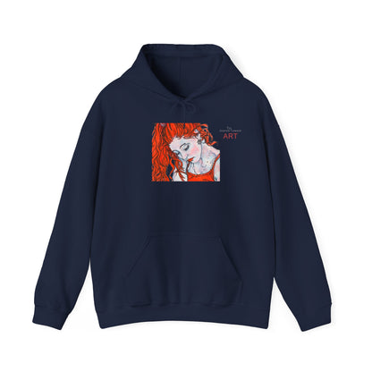 Unisex Heavy Blend™ Hooded Sweatshirt - Motiv: Front Julia (klein 16,5 cm) & Rückseite Julia, H 43 cm