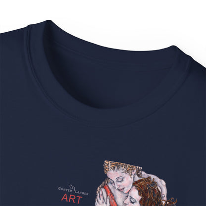 Unisex Ultra Cotton Tee - Mutter und Tochter - Motiv Bei dir (klein) & Bei dir (groß)