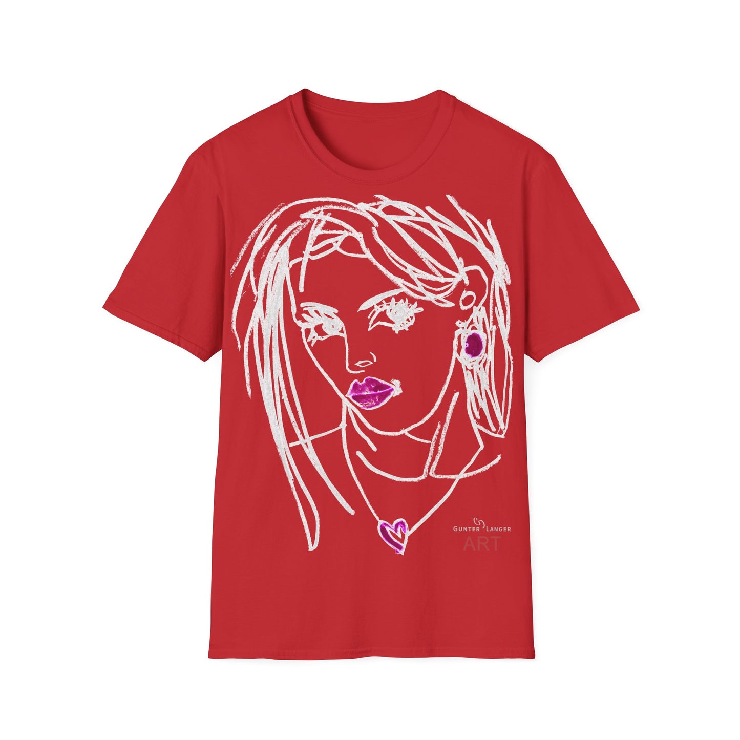 Unisex Softstyle T-Shirt - Motiv: Front Raja, H 49cm sw