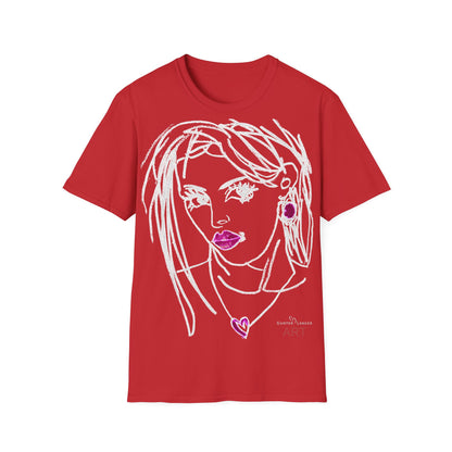 Unisex Softstyle T-Shirt - Motiv: Front Raja, H 49cm sw