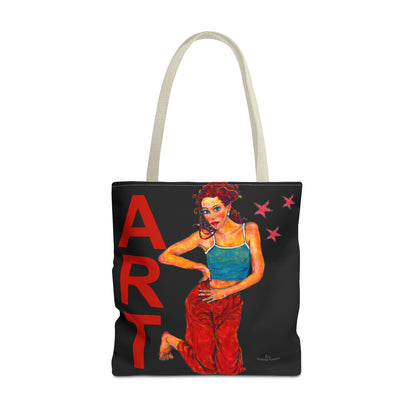 Tote Bag (AOP) - Motiv: Lea, Schwarz