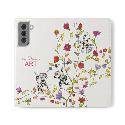 Flip Cases - Motiv: Drei Karierte Katzen auf weiß