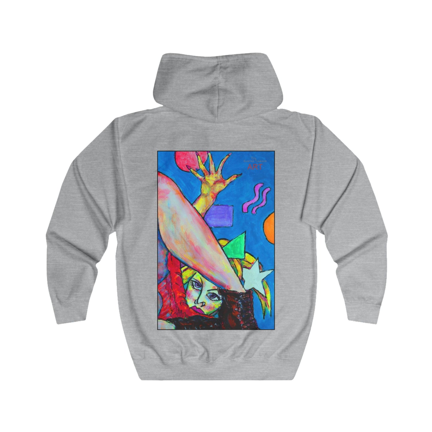 Unisex Full Zip Hoodie - Motiv: Frontseite Sophia & Rückseite Party