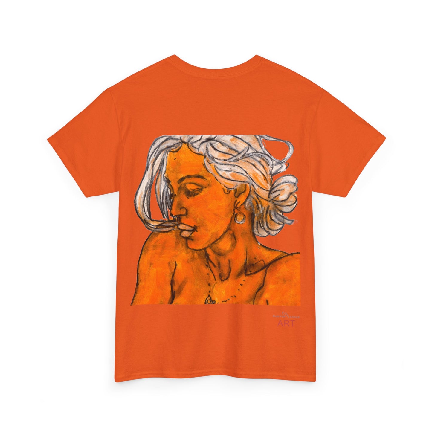 Unisex Heavy Cotton Tee - Motiv: Rückseite Amara, H 39 cm
