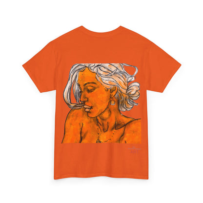 Unisex Heavy Cotton Tee - Motiv: Rückseite Amara, H 39 cm