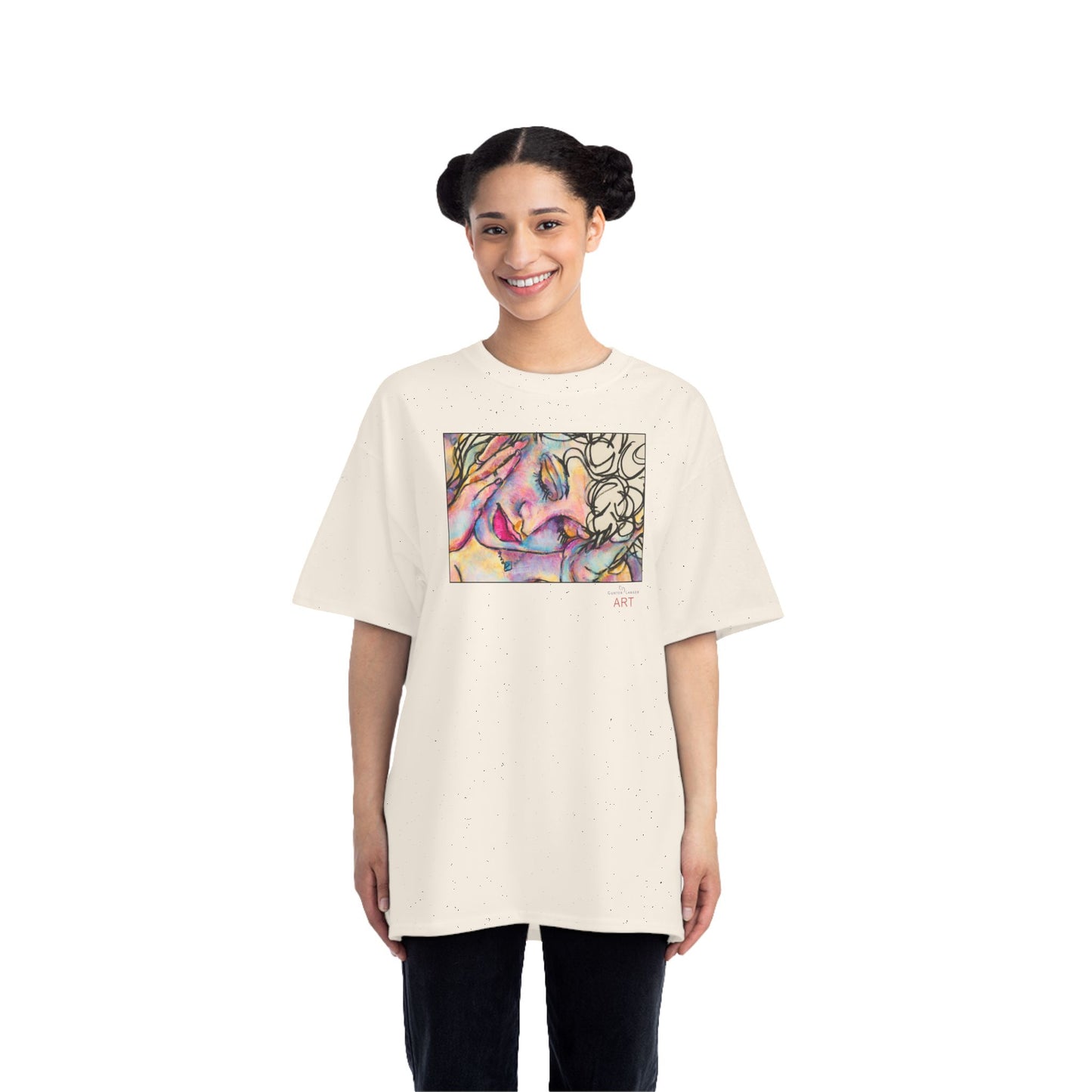 Beefy-T®  Short-Sleeve T-Shirt - Motiv: Front Mara, H 20 cm & Rückseite Mara, H 26 cm