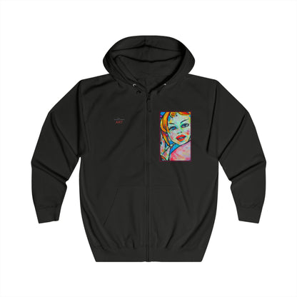 Unisex Full Zip Hoodie - Motiv: Frontseite Sophia & Rückseite Party