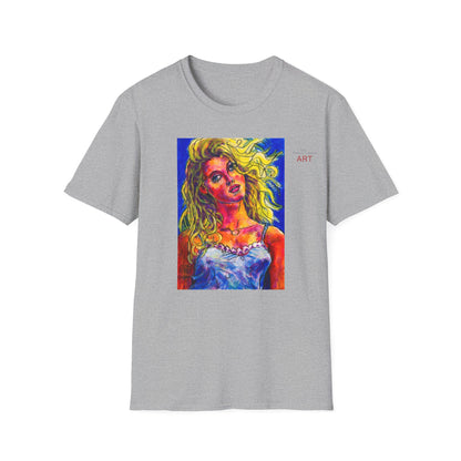 Unisex Softstyle T-Shirt - Motiv: Front Mascha,  H 33cm Korr2 sw