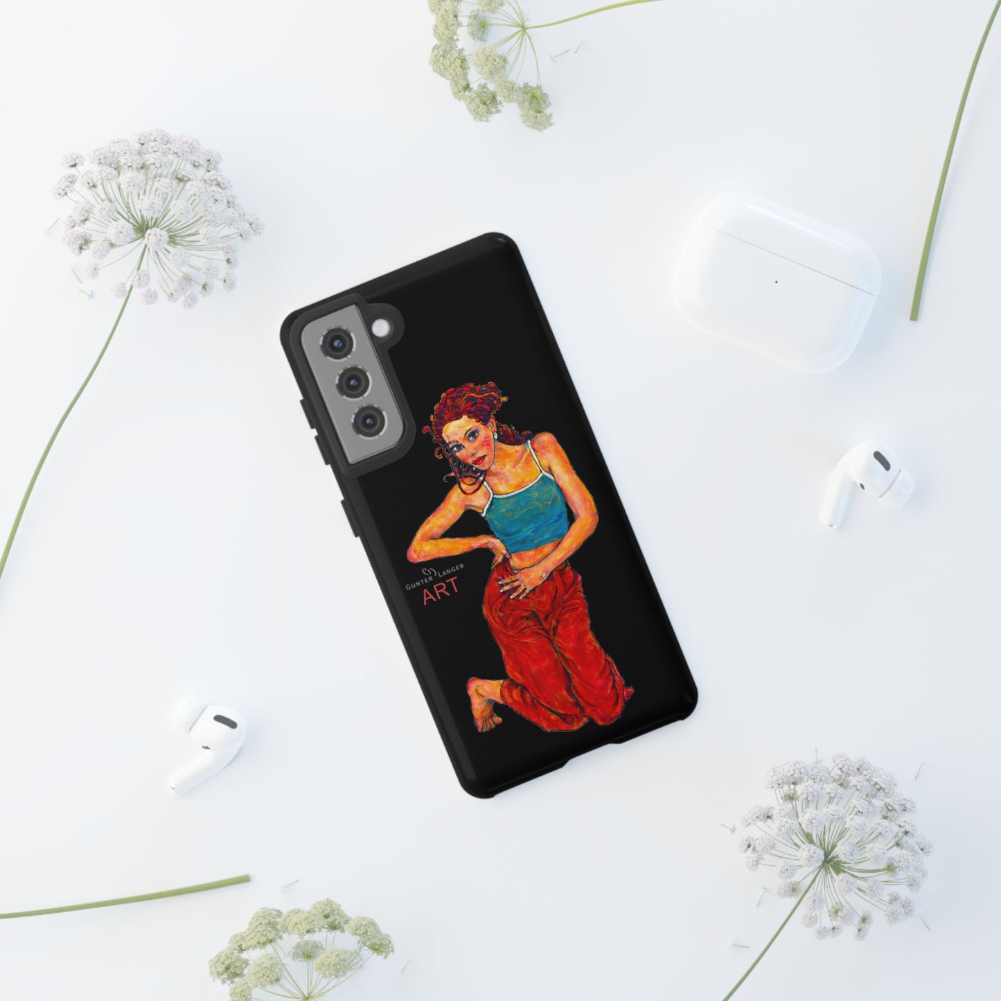 Tough Cases - Google Pixel - Samsung Galaxy - Motiv: Lea, Schwarz