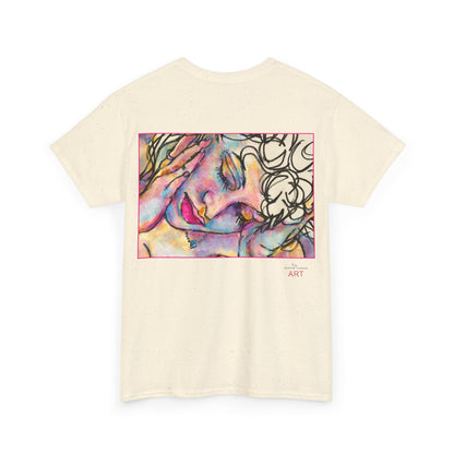 Unisex Heavy Cotton Tee - Motiv:  Motiv: Front Mara, H 9 cm & Rückseite Mara, H 27 cm