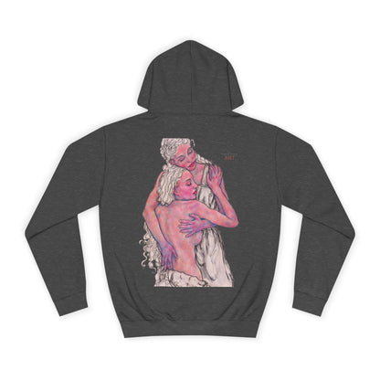 Unisex College Hoodie -  Mutter und Tochter - Motiv: Rückseite Zuflucht