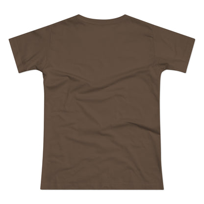 Single Jersey Women's T-shirt- dunkel - Motiv: Alva, Ausschnitt, H 6,5 cm