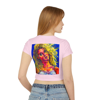 Women's Baby Tee - Motiv: Front Mascha, H36 cm & Rückseite Mascha, H 9,5 cm