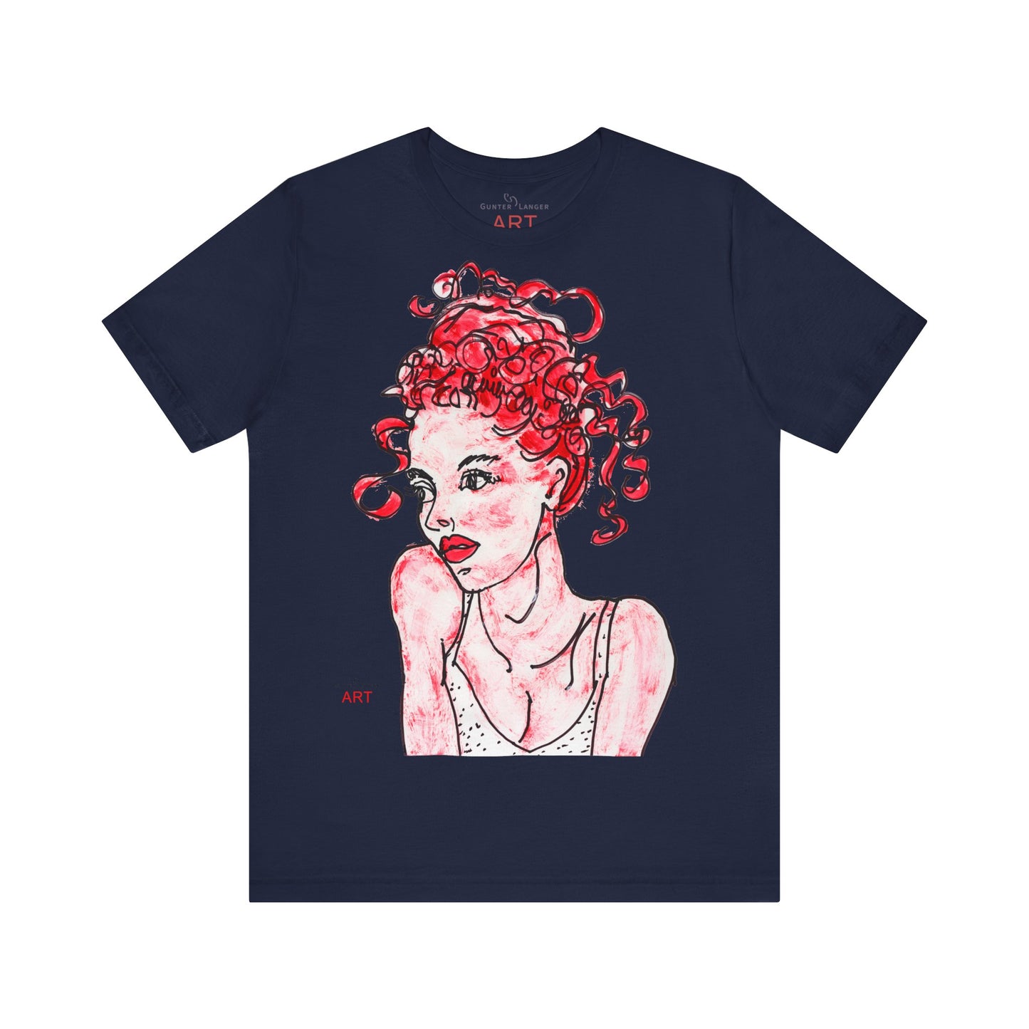 Unisex Jersey Short Sleeve Tee - Motiv: Front Mila, H 49 cm