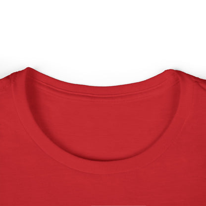 Women's Softstyle Tee - Motiv: Front, Zuflucht, H 14 cm (klein) & Rückseite Zuflucht, H 34,5 cm (groß)