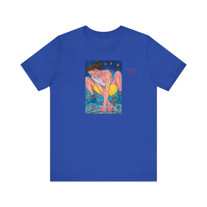 Unisex Jersey Short Sleeve Tee - Motiv: Front Alva, H 26 cm & Rückseite Alva, H 41 cm