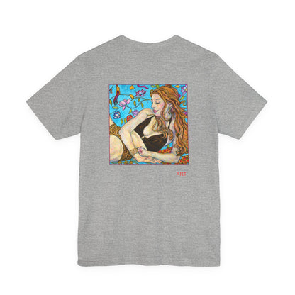 Unisex Jersey Short Sleeve Tee - Motiv: Ida (Ausschnitt H 5,8 cm) & Rückseite Ida, H 26 cm