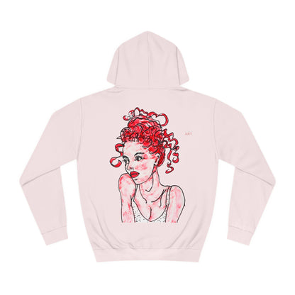 Unisex College Hoodie - Motiv: Frontseite Logo & Rückseite Mila