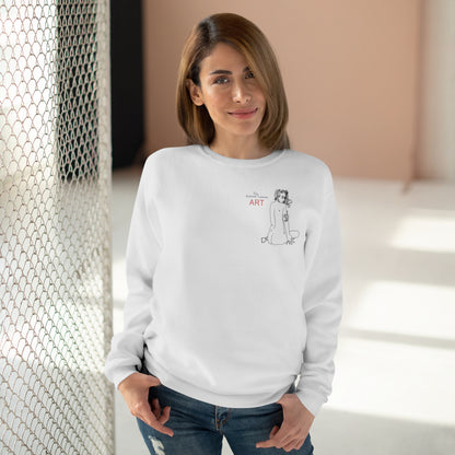 Unisex Crew Neck Sweatshirt (EU) - Motiv: Front Emilia H 13,6 cm & Rückseite Emilia H 48 cm