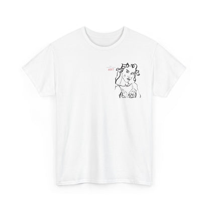 Unisex Heavy Cotton Tee - Motiv: Front Jana klein H 16,3 cm & Rückseite Jana H 49 cm