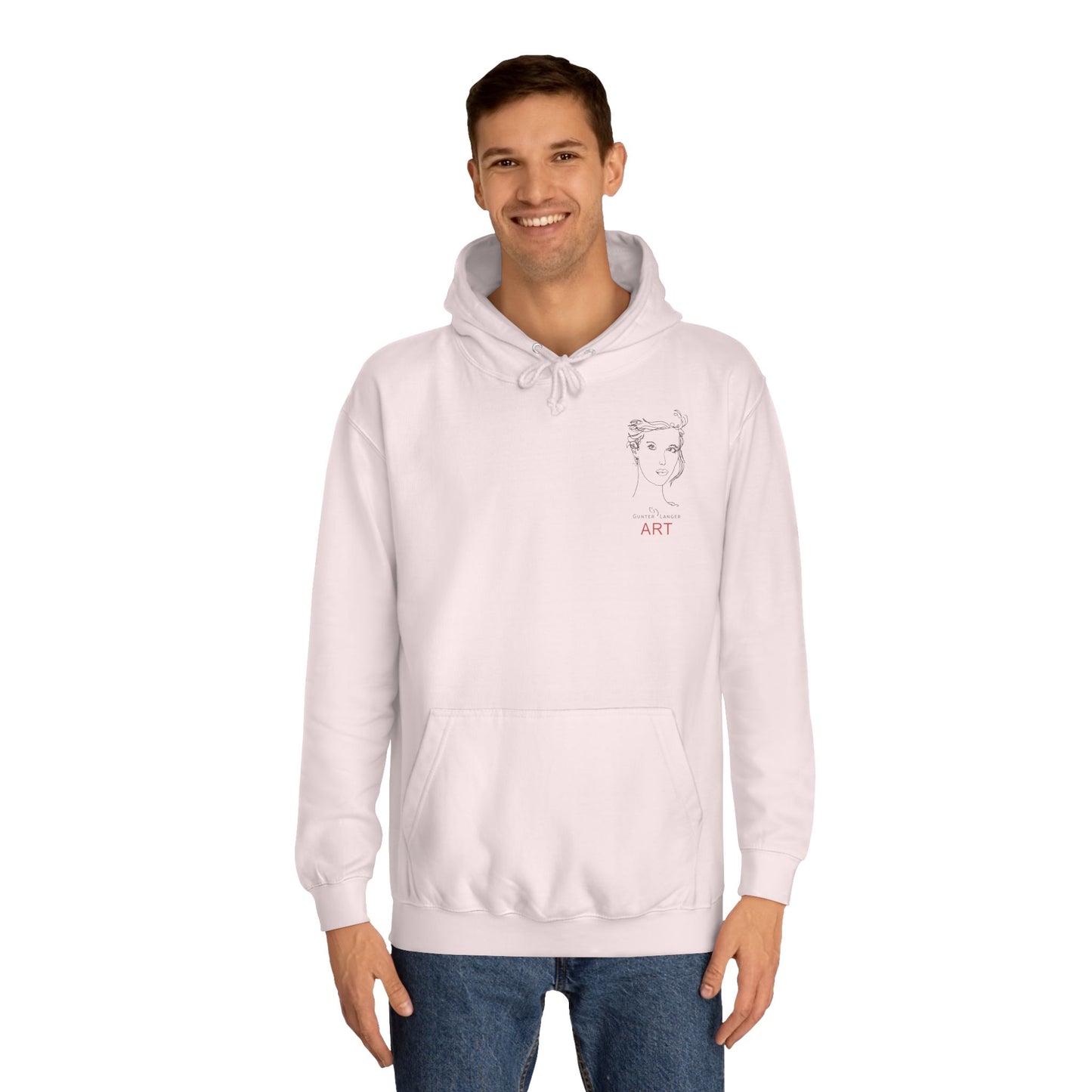 Unisex College Hoodie - Motiv: Front Helena (klein) H 12,3 cm & Rückseite Helena H 49,7 cm