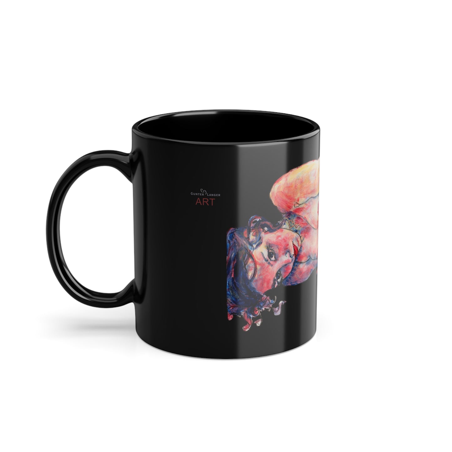 Black Coffee Cup, 11oz - Motiv: Anne