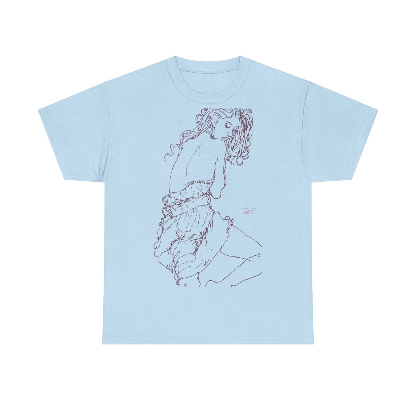 Unisex Heavy Cotton Tee - Motiv: Front Giselle violett-braun