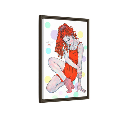 Matte Canvas, Framed (Multi-color) - Motiv:  Julia, Farbkreise, Format klein H 30,5 bis 76,2 cm