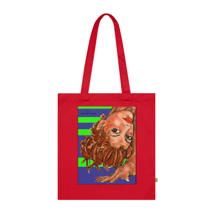 Organic Cotton Tote Bag - Motiv: Raja (Ausschnitt) & Sylvia, Zweiseitig bedruckt, H 30 cm