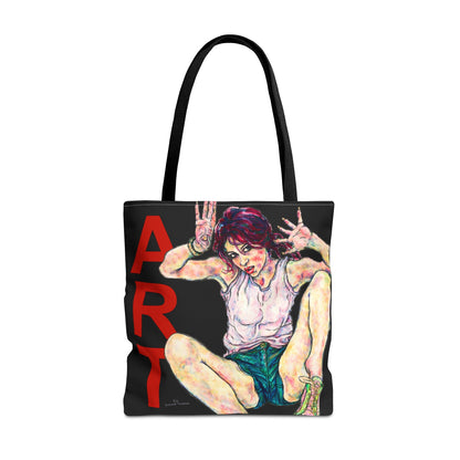 Tote Bag (AOP) - Motiv: Siegesgöttin, Schwarz