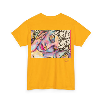 Unisex Heavy Cotton Tee - Motiv:  Motiv: Front Mara, H 9 cm & Rückseite Mara, H 27 cm