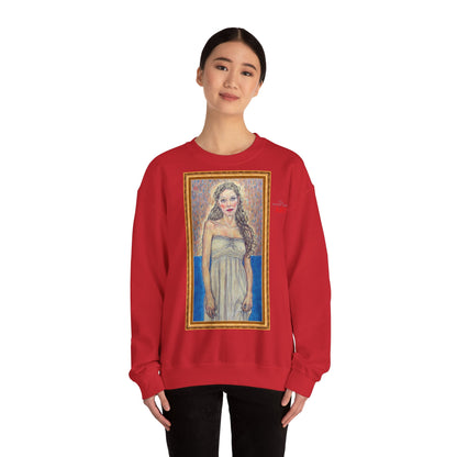 Unisex Heavy Blend™ Crewneck Sweatshirt - Motiv:  Front Marie (halb, gerahmt) & Rückseite Marie (gerahmt)