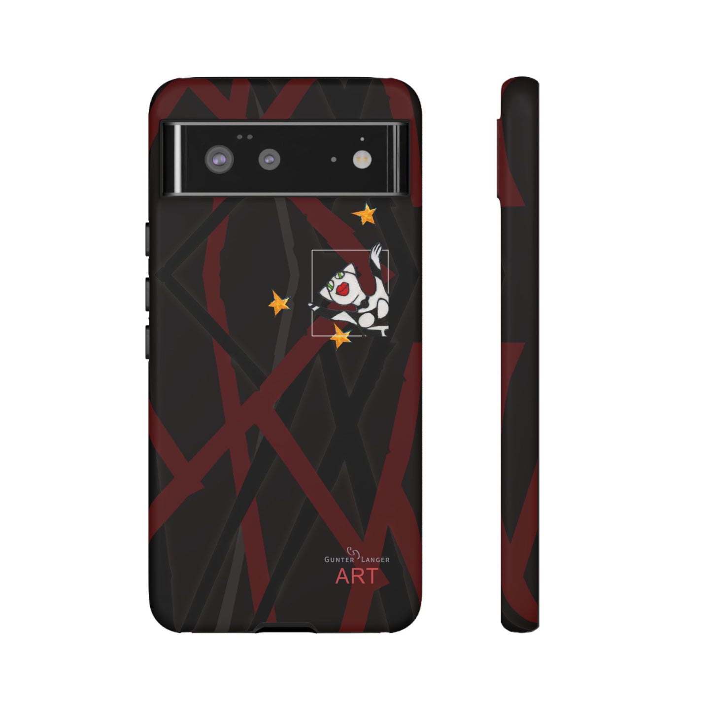 Tough Cases - Google Pixel - Samsung Galaxy - Motiv:  "Miau" klein H 8 cm, Sternenhimmel, Mikado3