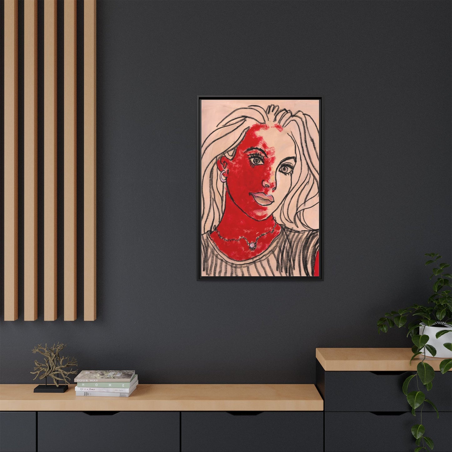 Matte Canvas, Framed (Multi-color) - Motiv: Christina, H 91,4 cm bis 152,4 cm