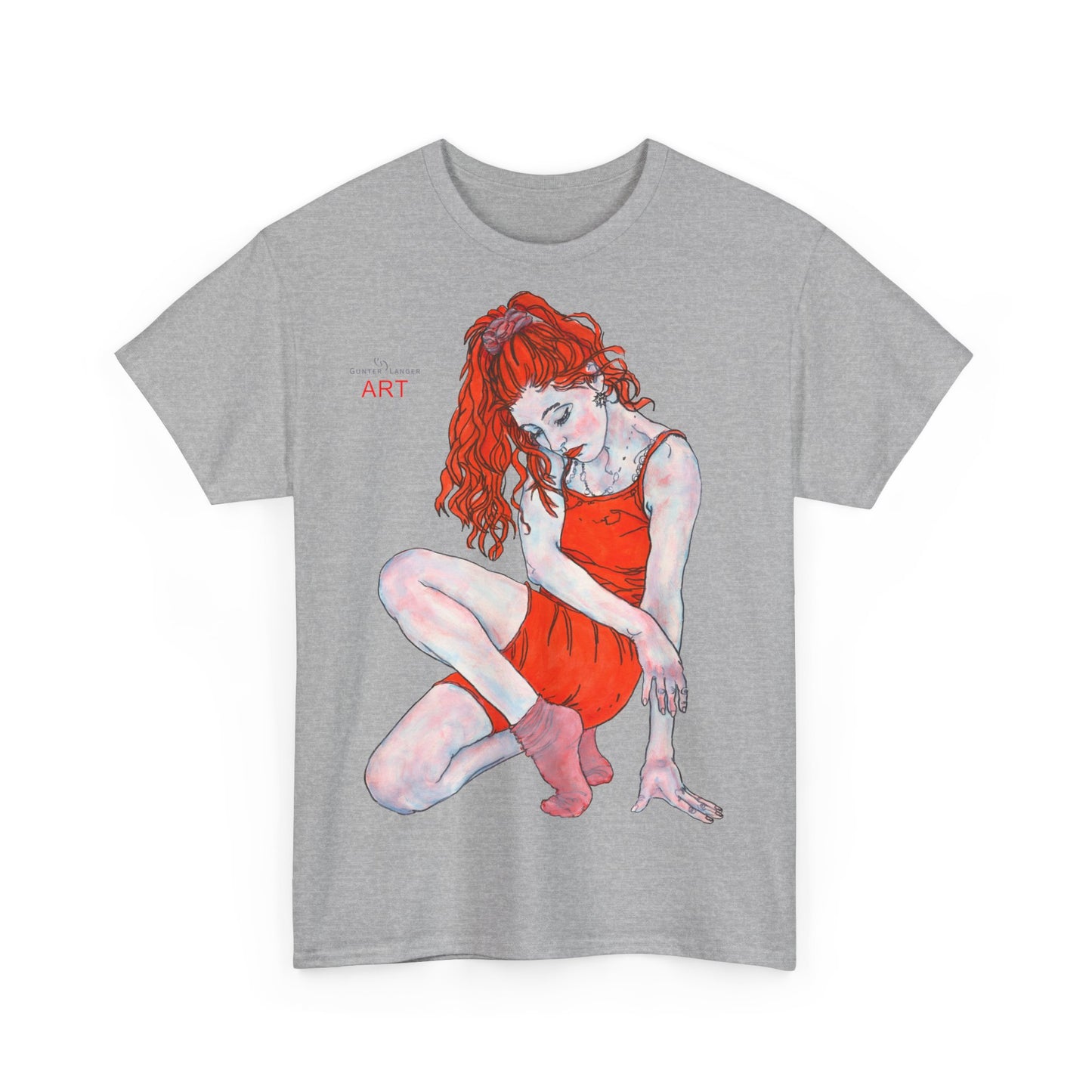 Unisex Heavy Cotton Tee - Motiv: Front Julia,  H 47 cm
