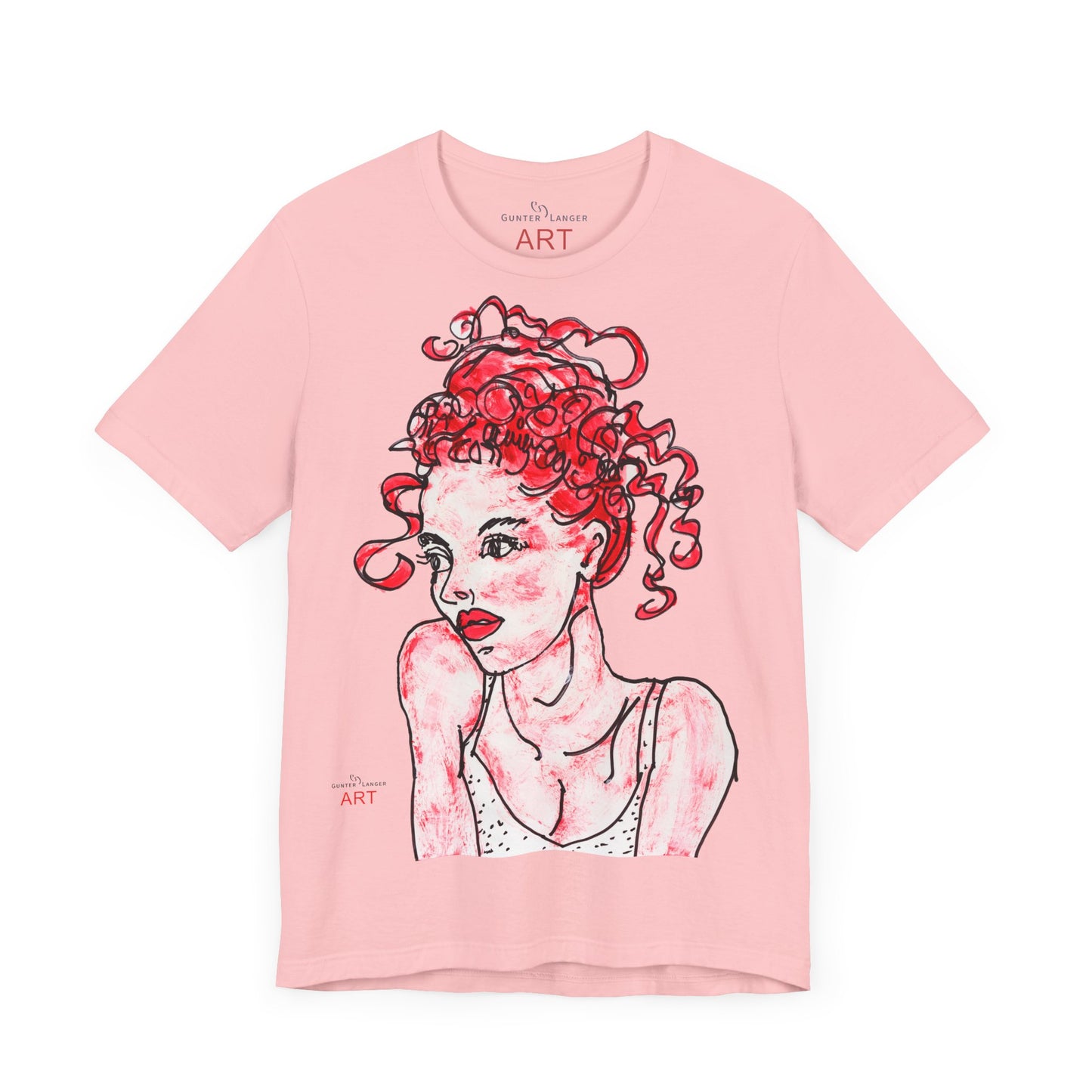 Unisex Jersey Short Sleeve Tee - Motiv: Front Mila, H 49 cm