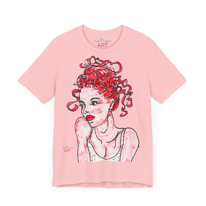 Unisex Jersey Short Sleeve Tee - Motiv: Front Mila, H 49 cm