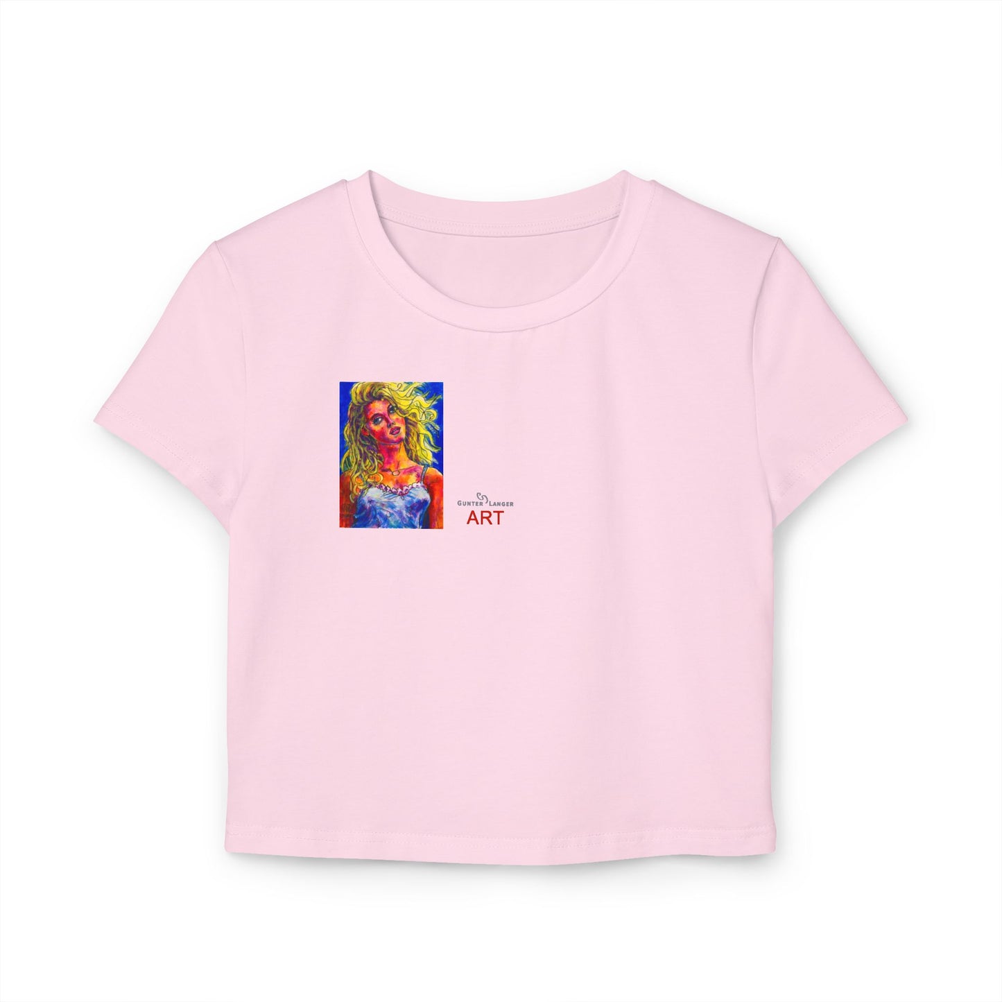 Women's Baby Tee - Motiv: Front Mascha, H36 cm & Rückseite Mascha, H 9,5 cm