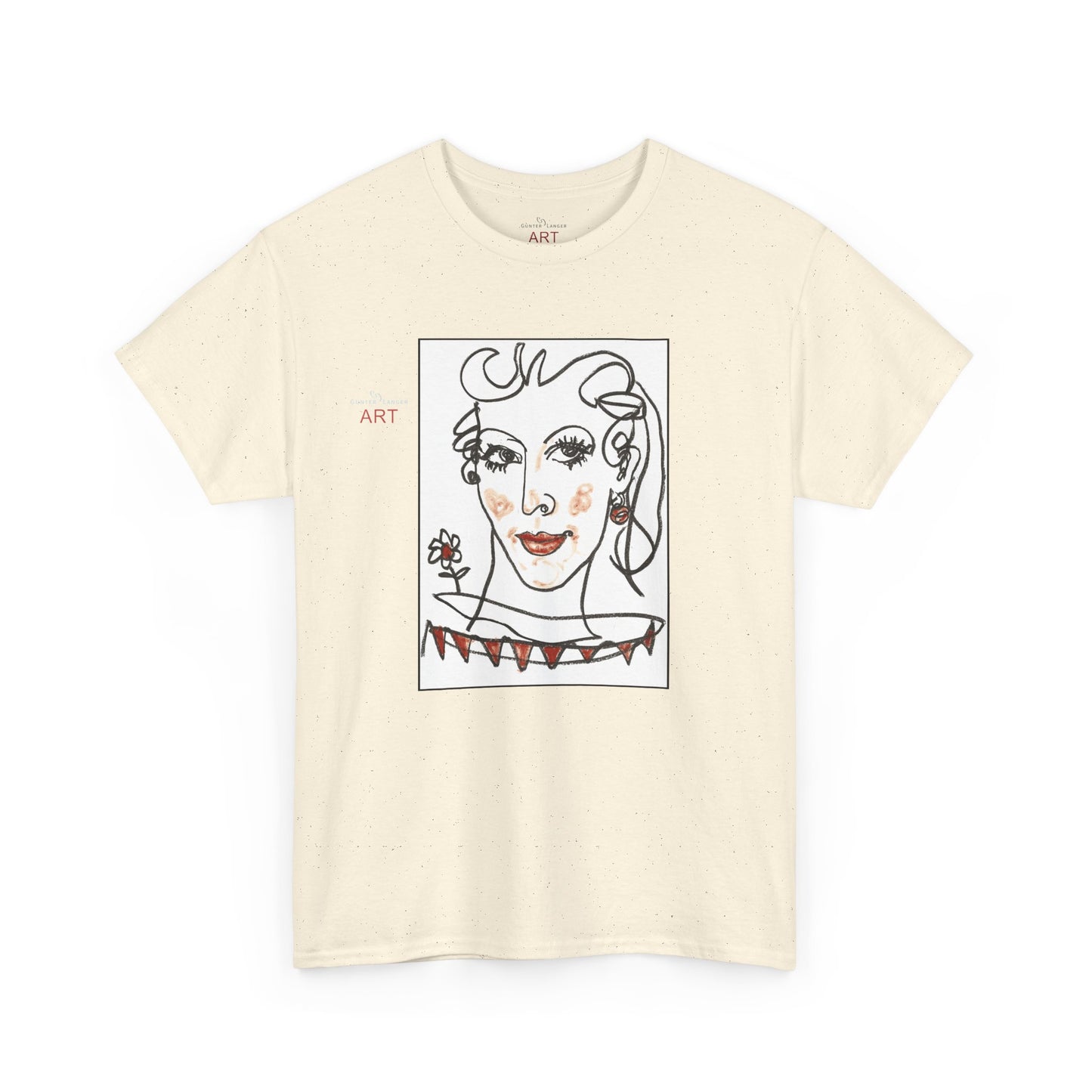 Unisex Heavy Cotton Tee - Motiv:  Front Lina, Neck Label