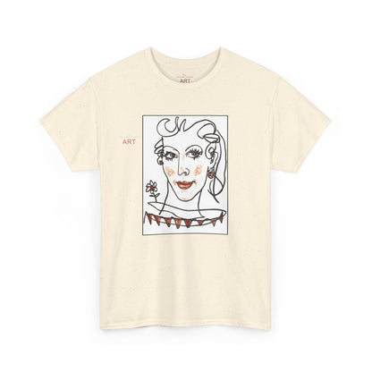 Unisex Heavy Cotton Tee - Motiv:  Front Lina, Neck Label