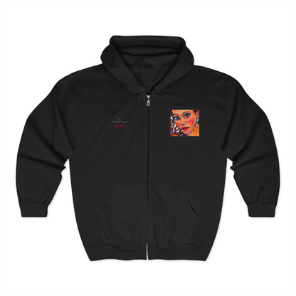 Unisex Heavy Blend™ Full Zip Hooded Sweatshirt - Motiv: Lea, H 10 cm