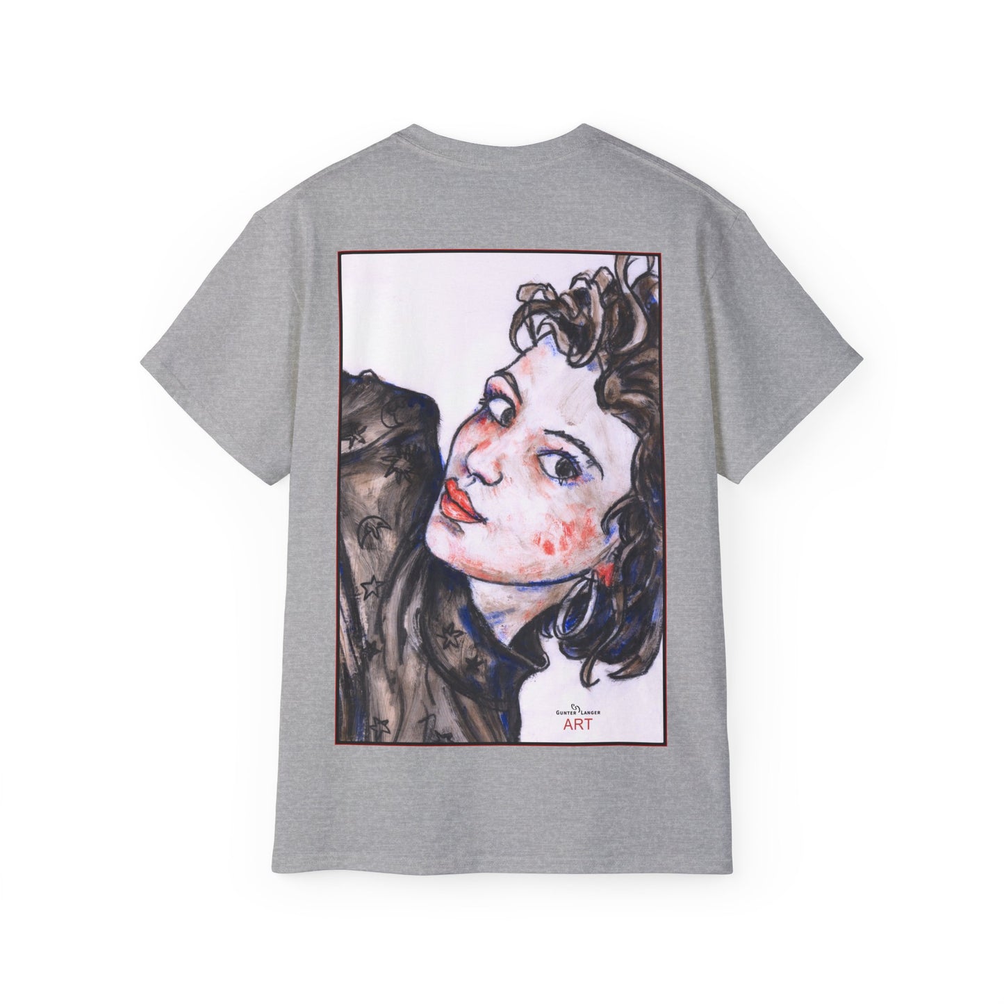 Unisex Ultra Cotton Tee - Motiv: Front Annette (Ausschnitt) & Rückseite Annette