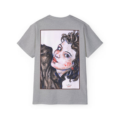 Unisex Ultra Cotton Tee - Motiv: Front Annette (Ausschnitt) & Rückseite Annette