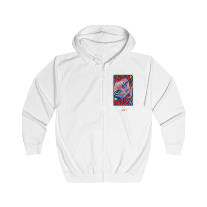 Unisex Full Zip Hoodie - Motiv: Valea (Ausschnitt, H 17,8 cm) & Valea und Sophia, H 49 cm