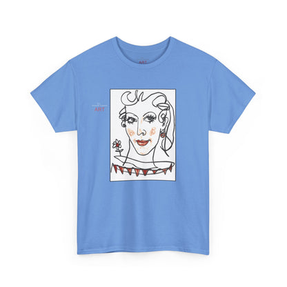 Unisex Heavy Cotton Tee - Motiv:  Front Lina, Neck Label