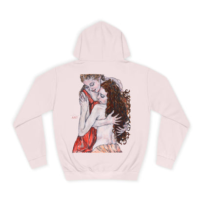 Unisex College Hoodie - Motiv: Front Logo, Rückseite, Bei dir