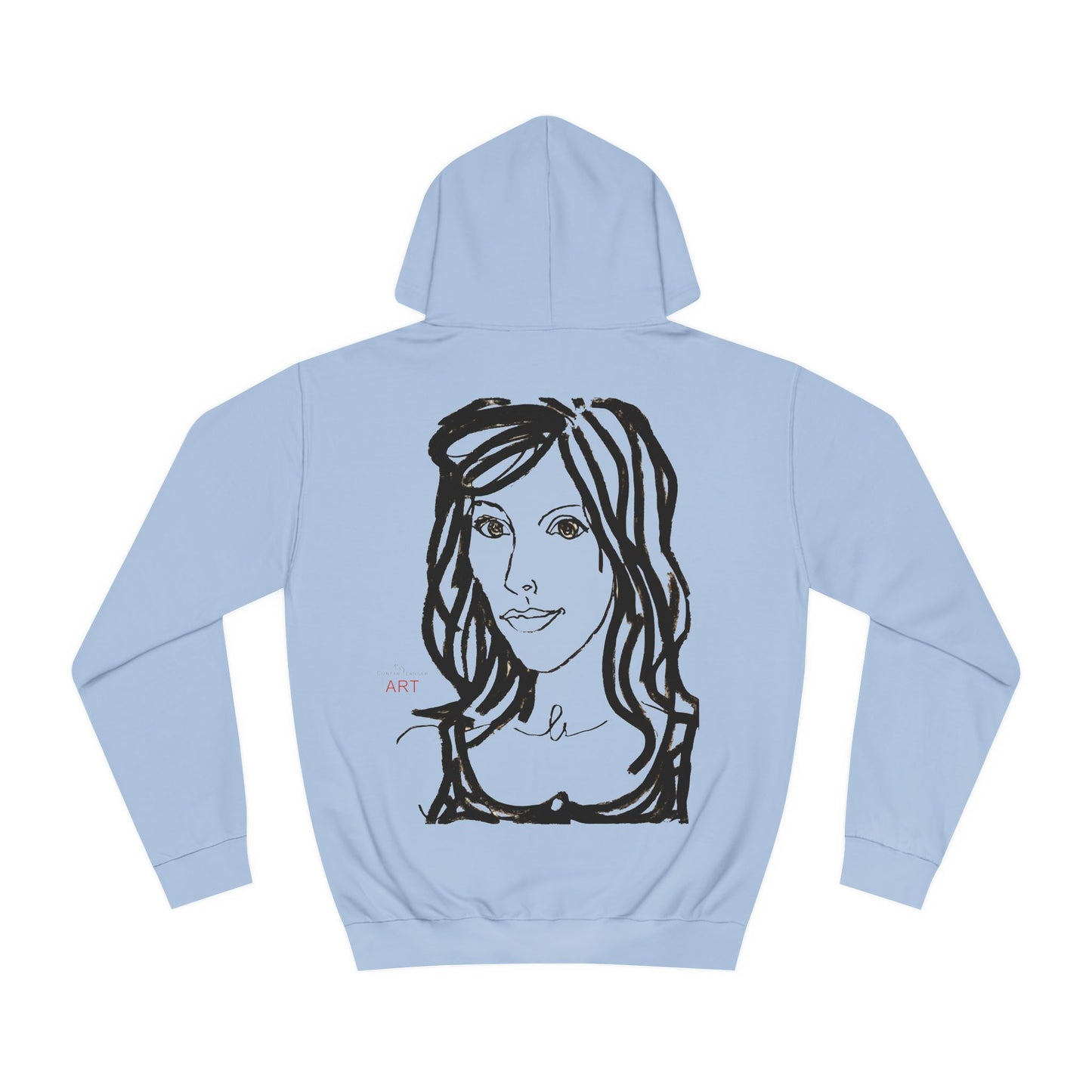 Unisex College Hoodie -  Motiv: Front Esther (klein) & Rückseite Esther