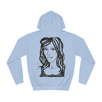 Unisex College Hoodie -  Motiv: Front Esther (klein) & Rückseite Esther